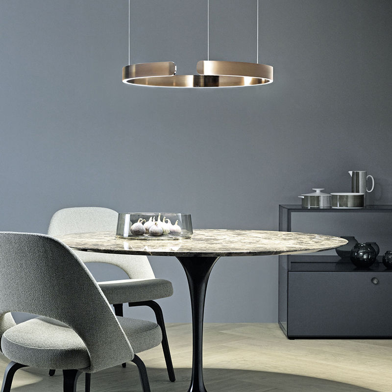 Moderna lampada a sospensione circolare a LED