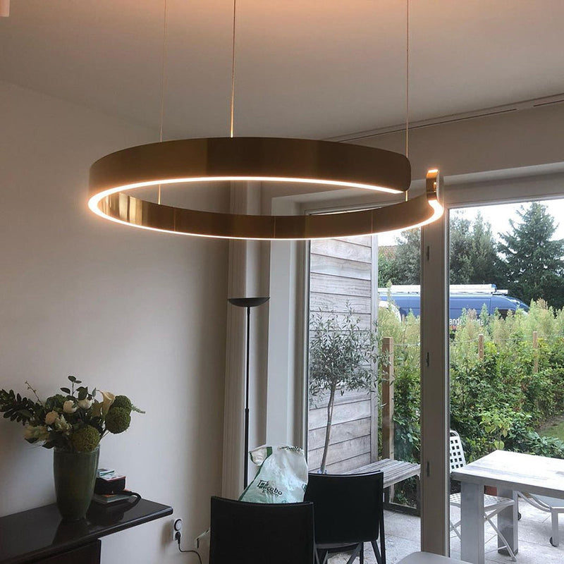 Moderna lampada a sospensione circolare a LED