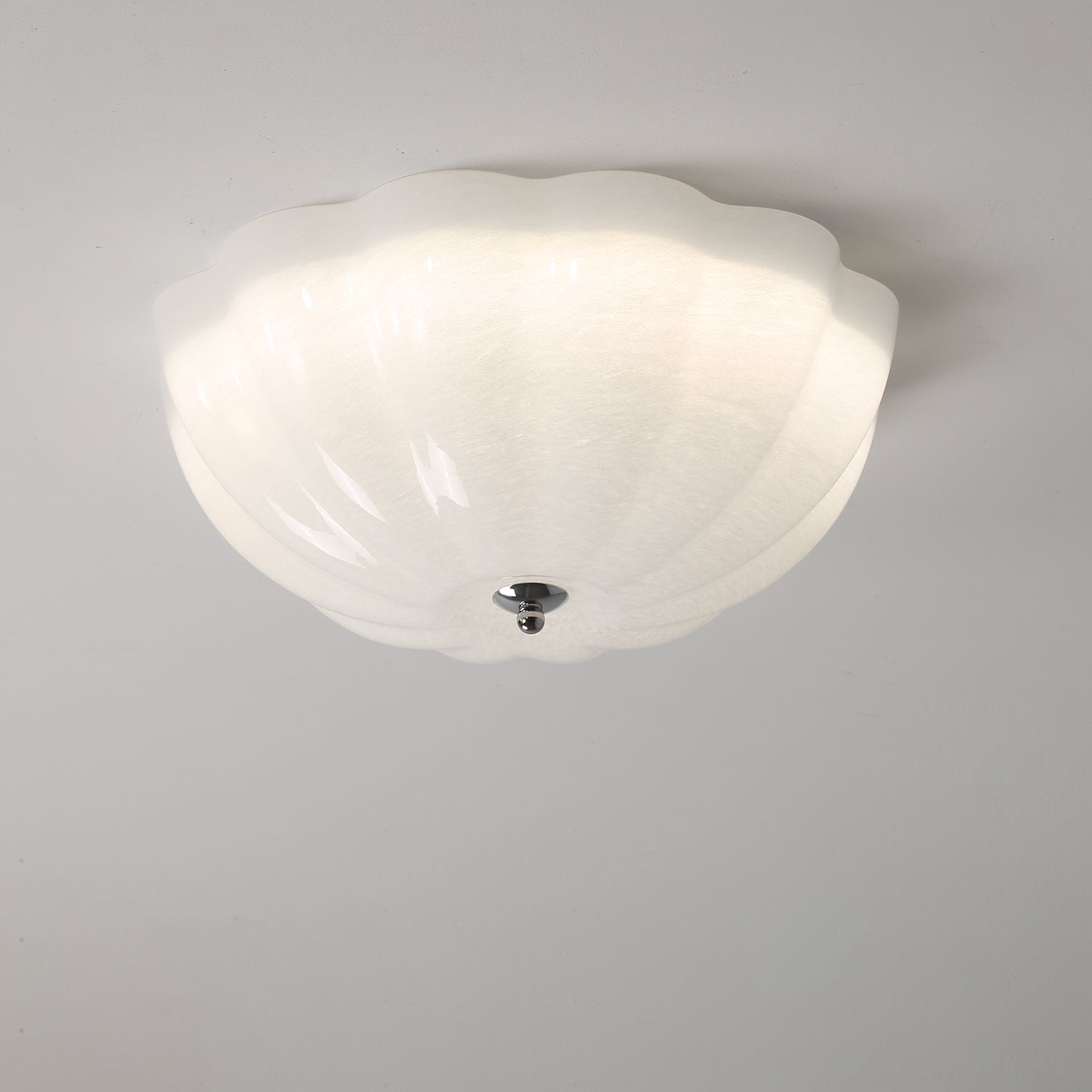 Lampada da soffitto a conchiglia opale