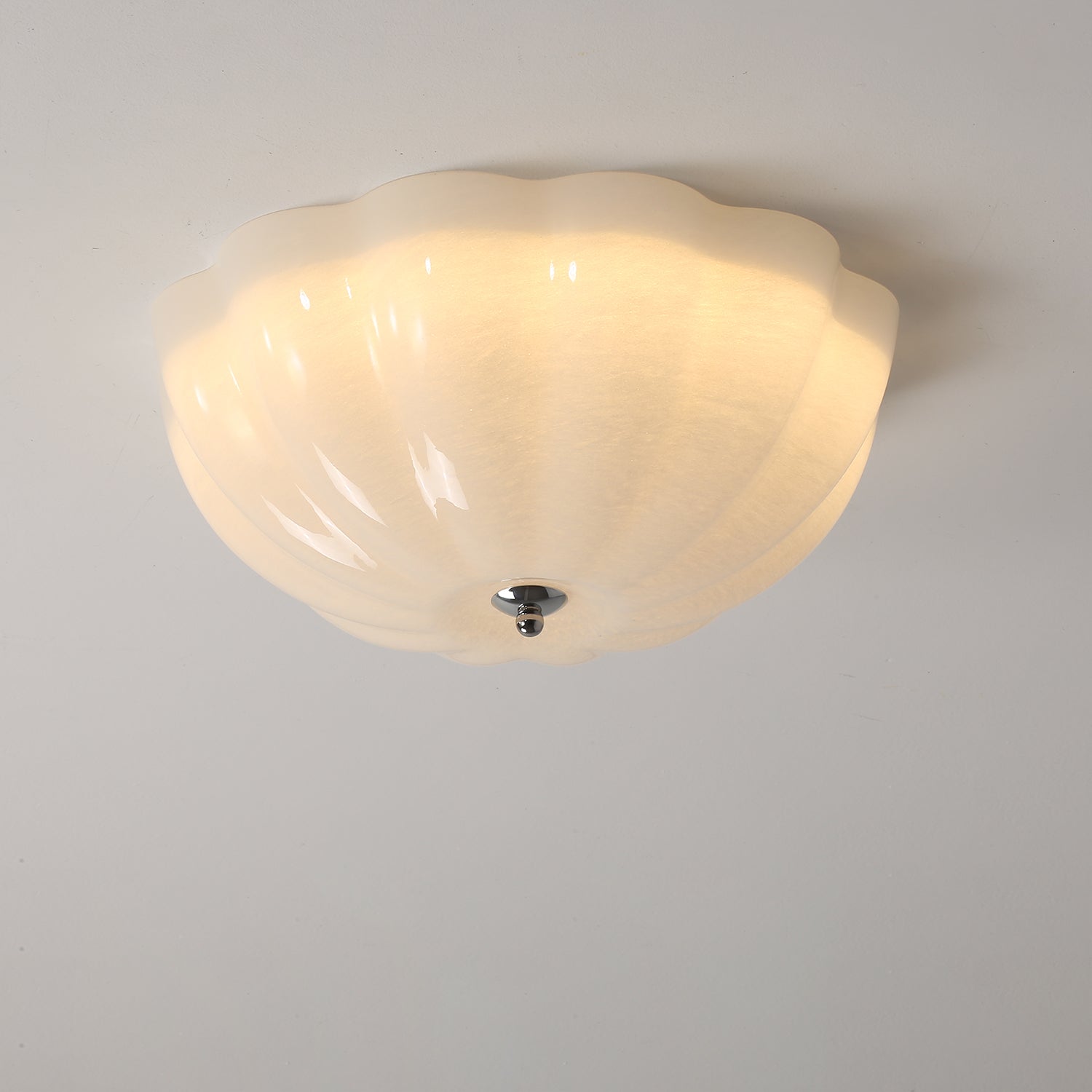 Lampada da soffitto a conchiglia opale