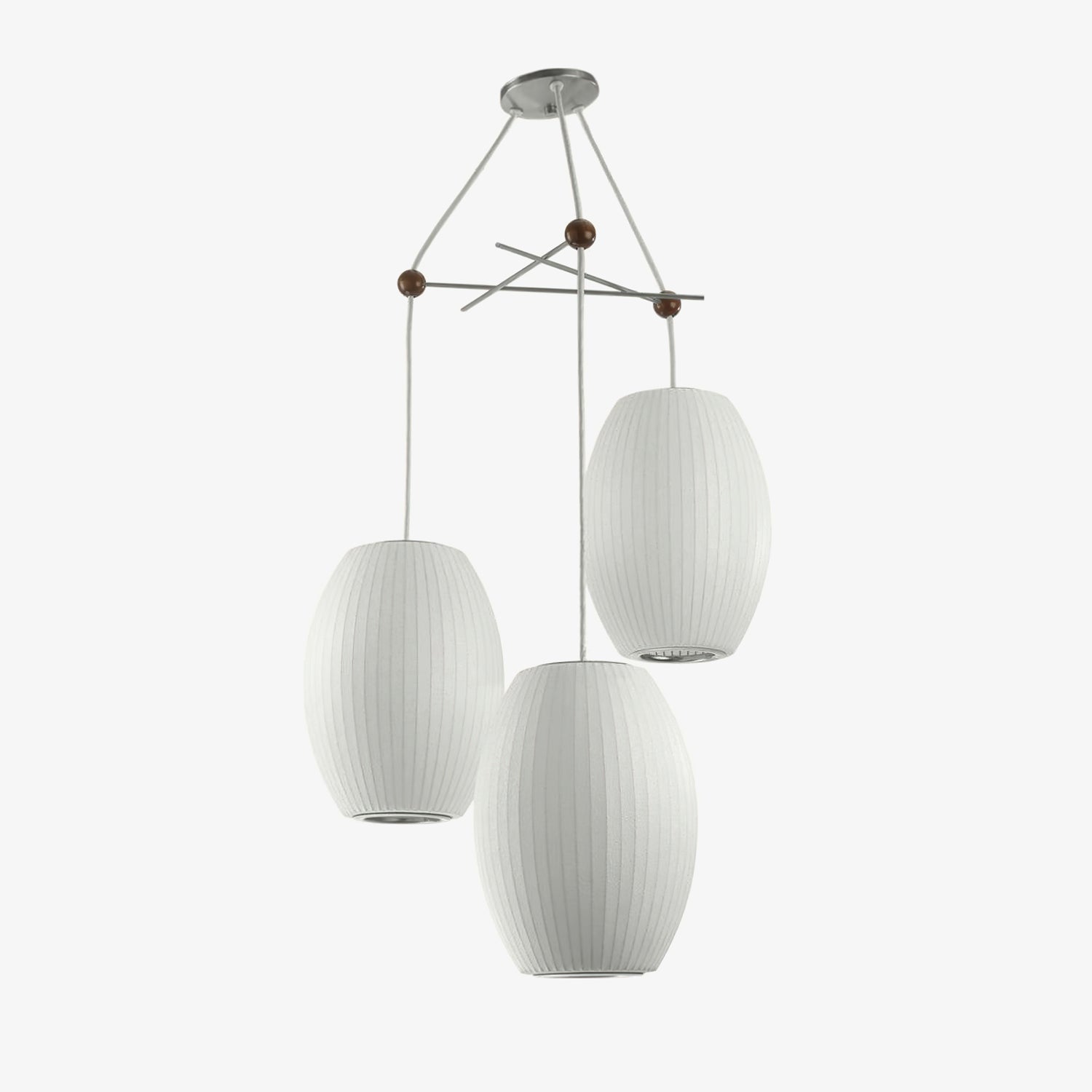 Lampada a sospensione con bolla a pera triplaLampada a sospensione con bolla a pera tripla