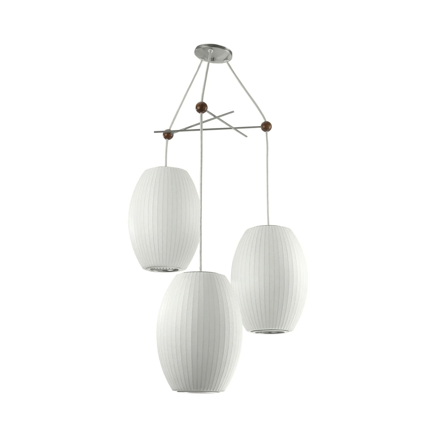 Lampada a sospensione con bolla a pera triplaLampada a sospensione con bolla a pera tripla
