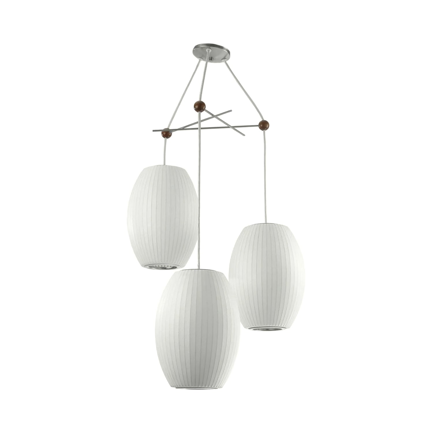 Lampada a sospensione con bolla a pera triplaLampada a sospensione con bolla a pera tripla