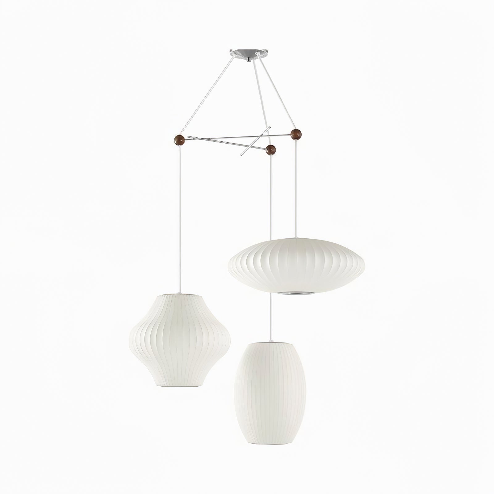 Lampada a sospensione con bolla a pera triplaLampada a sospensione con bolla a pera tripla