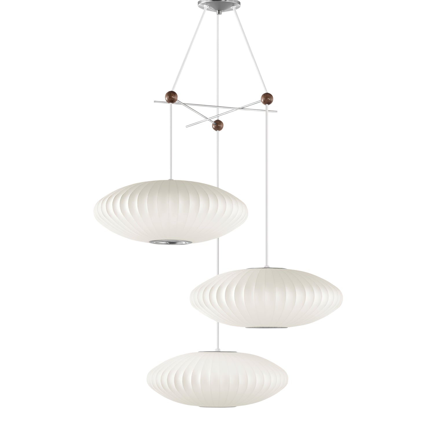 Lampada a sospensione con bolla a pera triplaLampada a sospensione con bolla a pera tripla