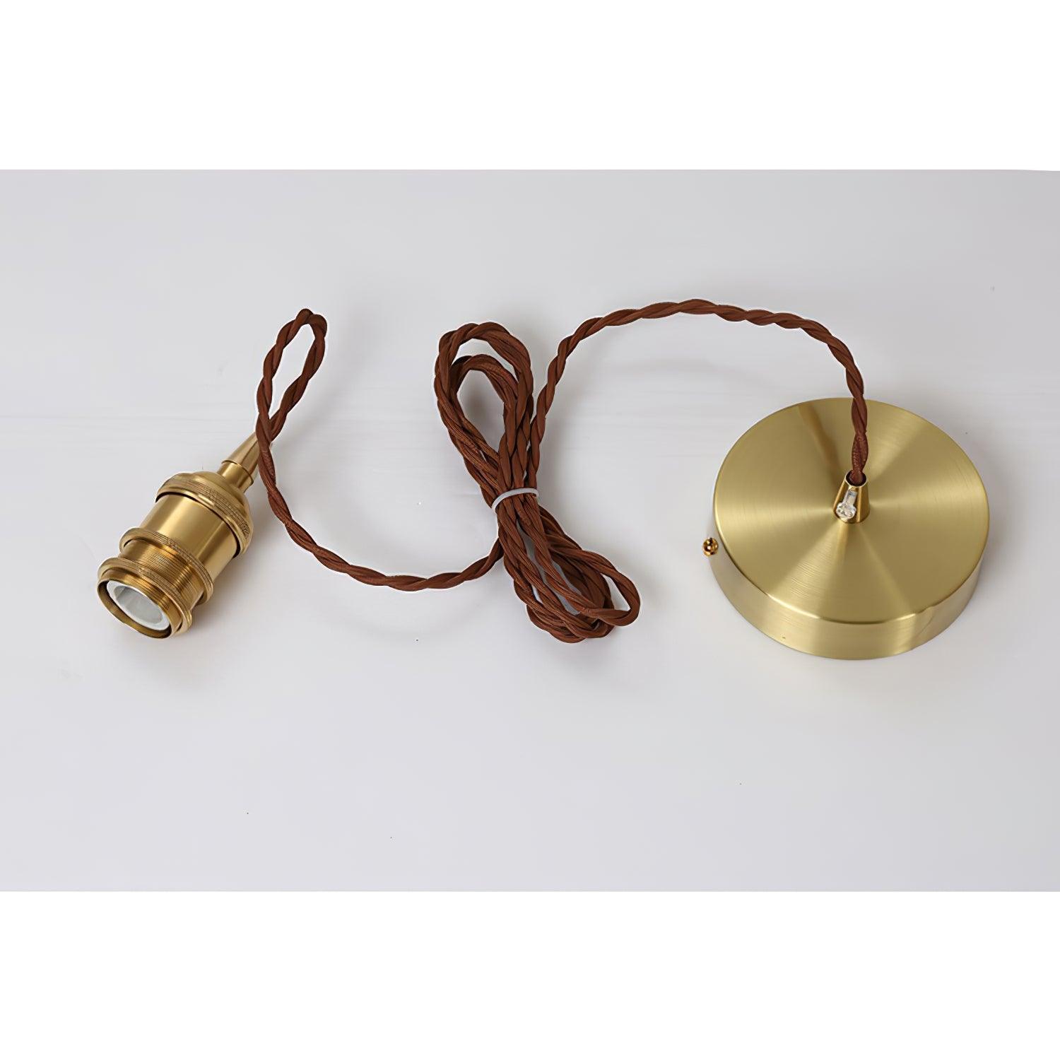 Luce a sospensione in vetro marrone vintage