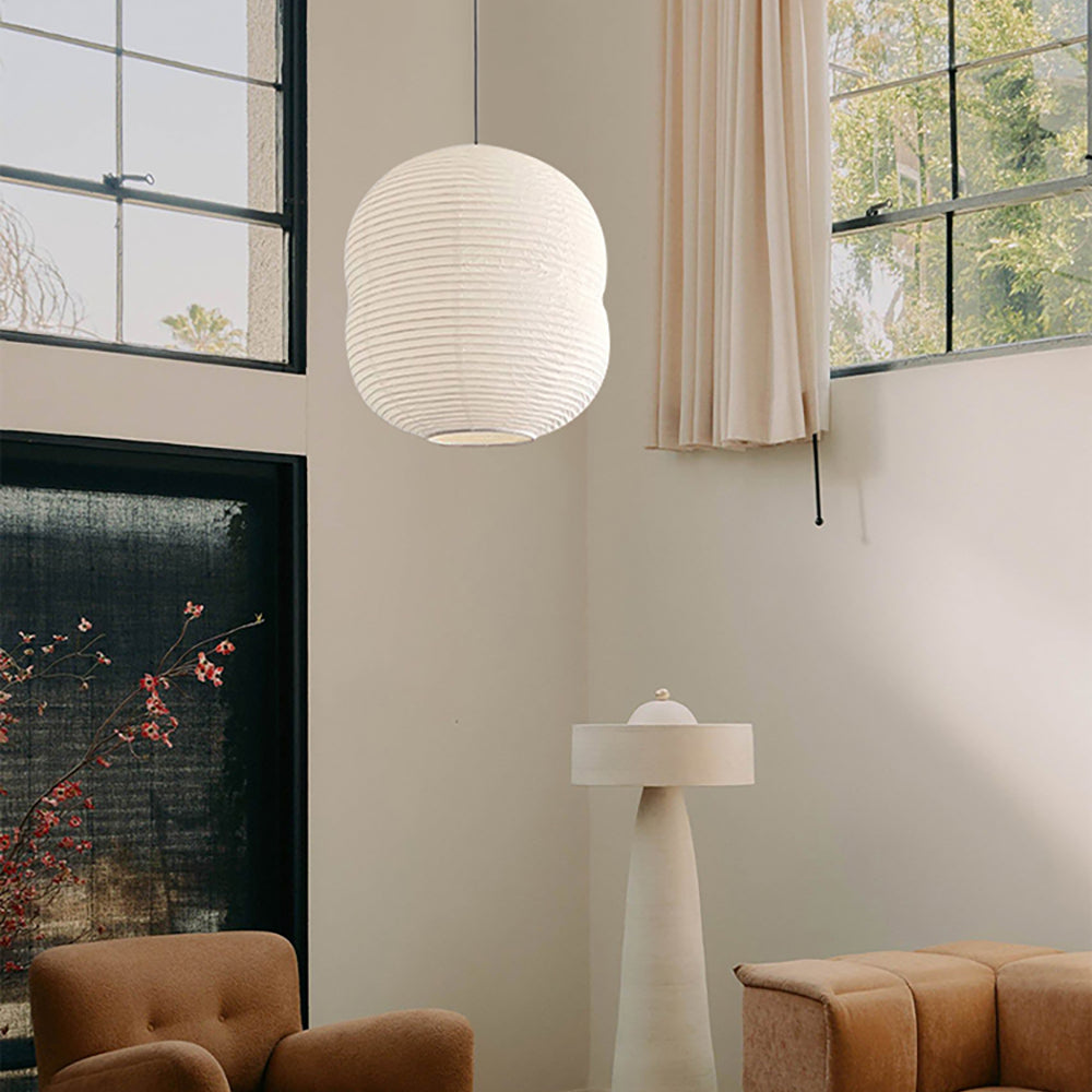 Mini lampada a sospensione in carta Washi