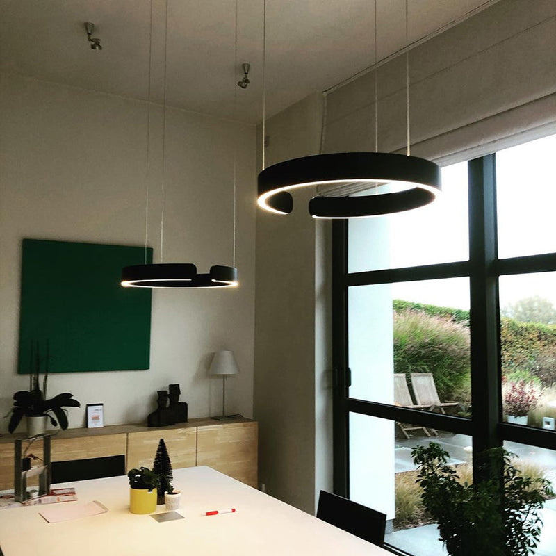 Moderna lampada a sospensione circolare a LED