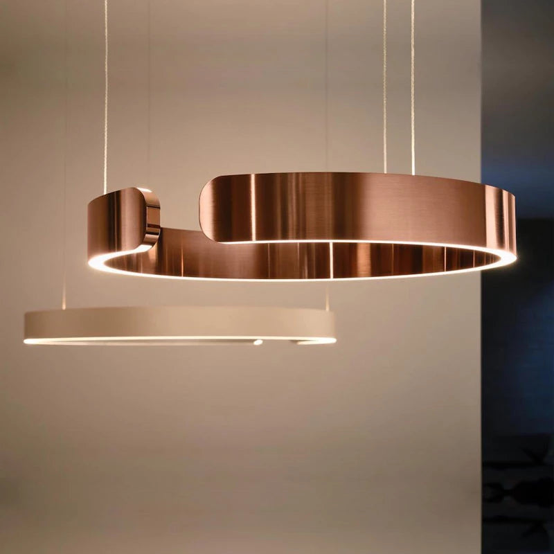 Moderna lampada a sospensione circolare a LED