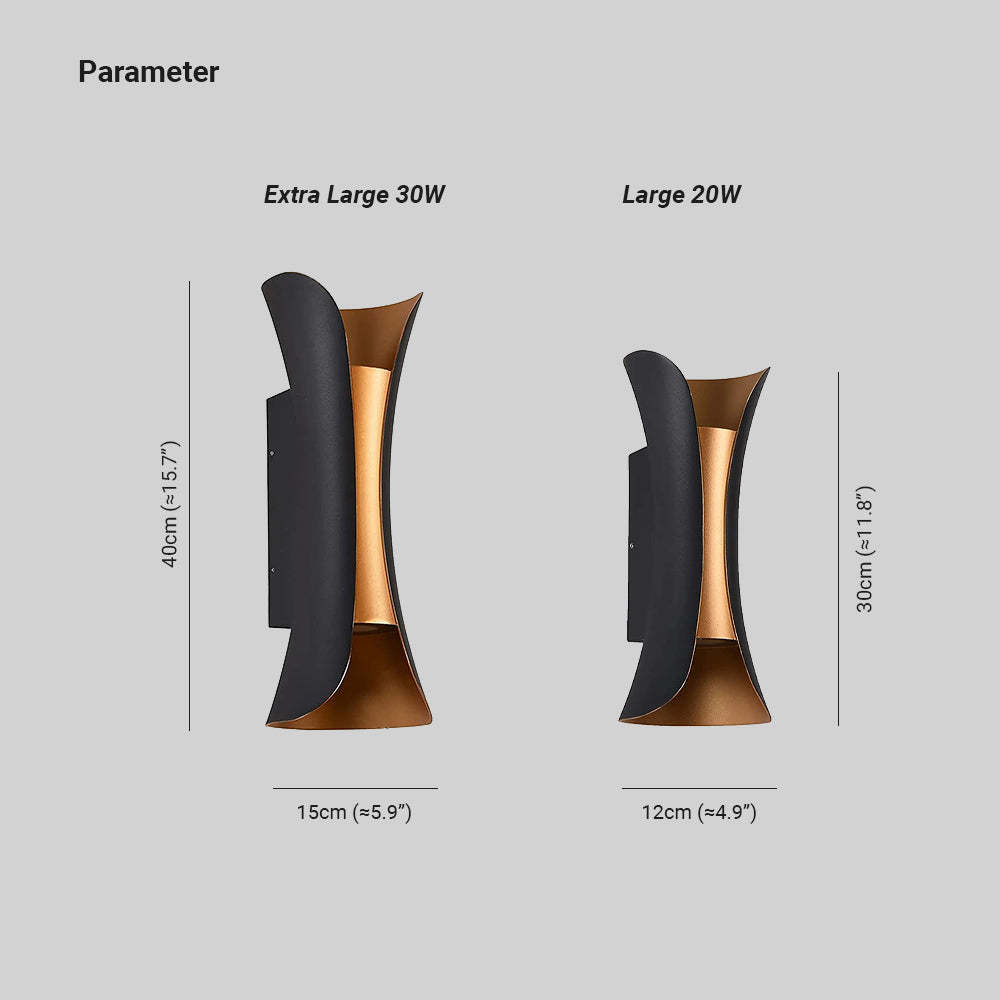 Lampada da parete in alluminio impermeabile per esterni a LED