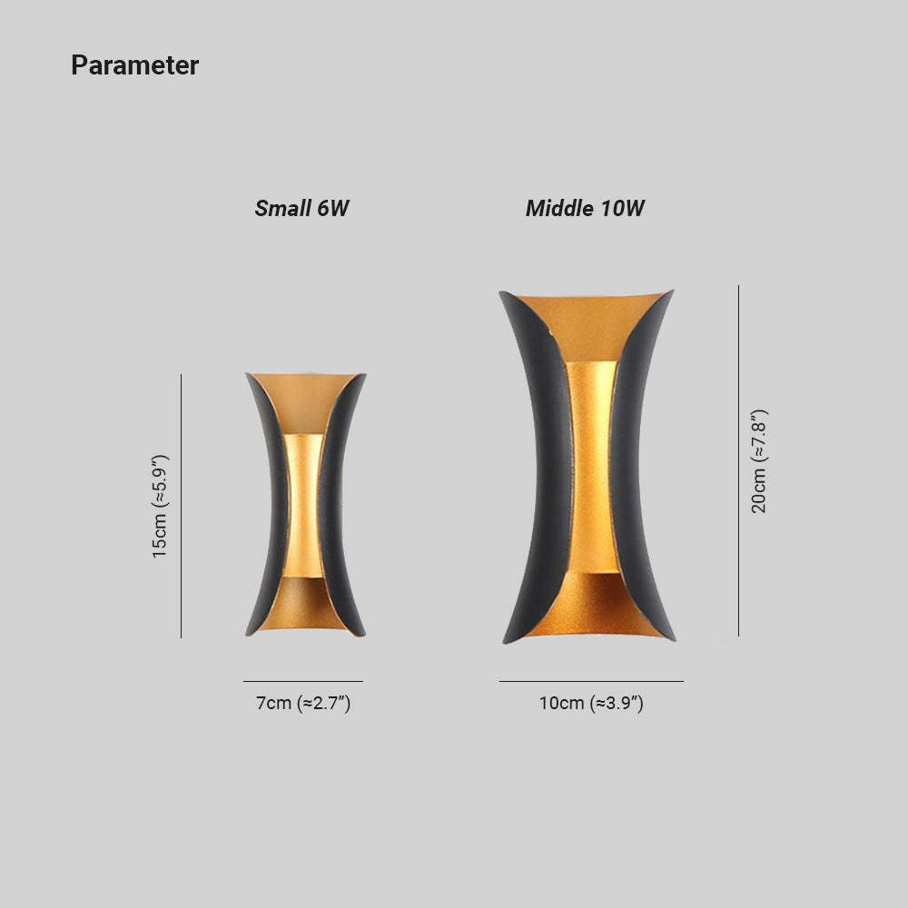 Lampada da parete in alluminio impermeabile per esterni a LED