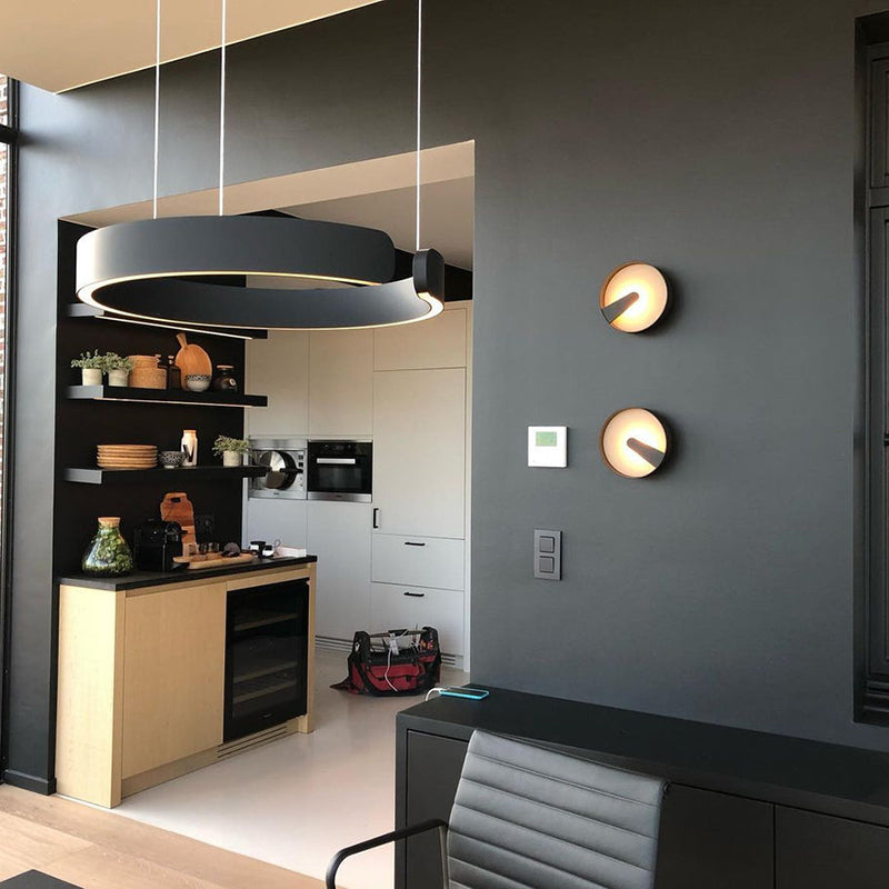 Moderna lampada a sospensione circolare a LED
