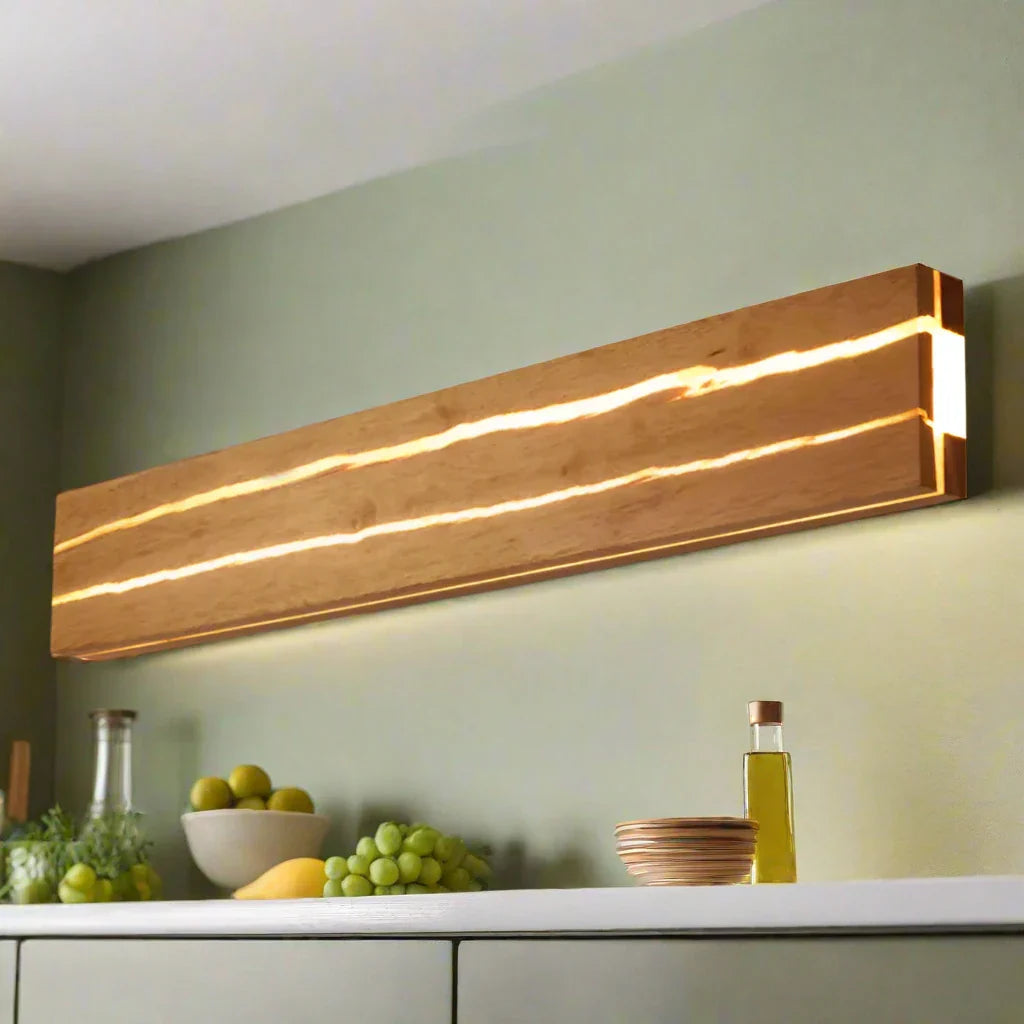 Applique da parete in legno moderno con fessura Arredamento per la casa Luce da parete