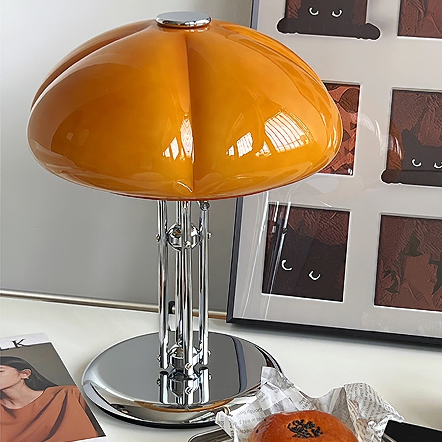 Lampada da tavolo Bauhaus a fungo