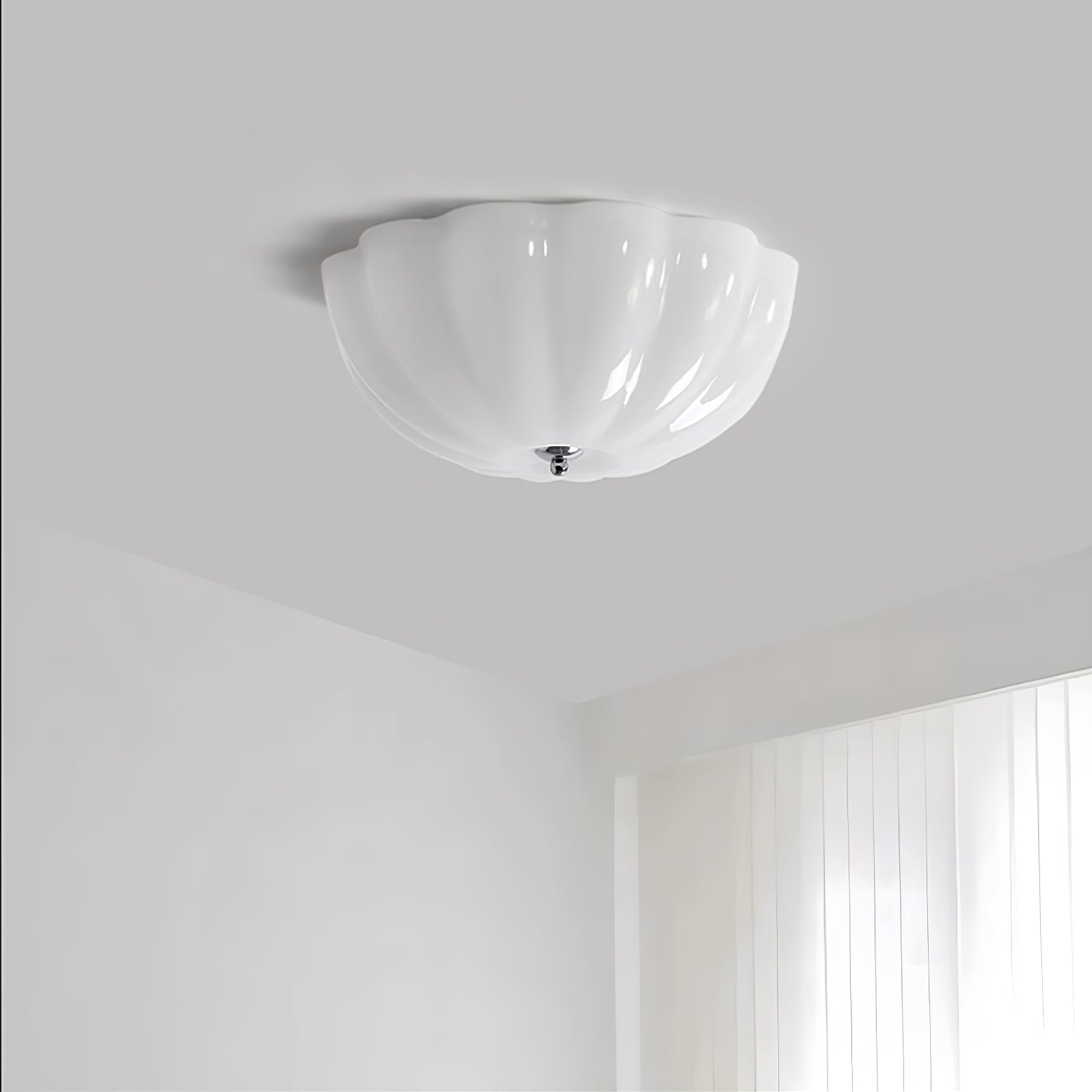 Lampada da soffitto a conchiglia opale