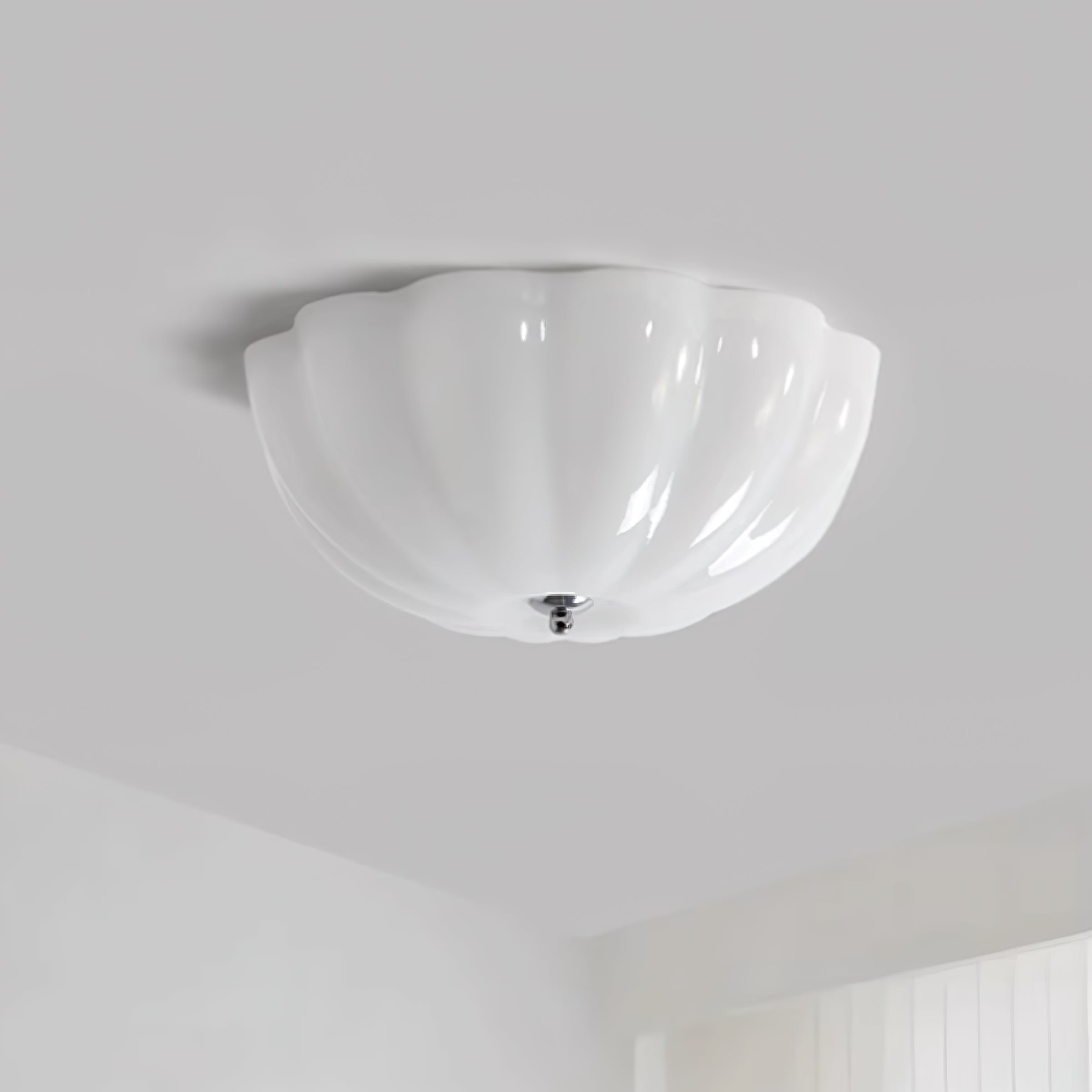 Lampada da soffitto a conchiglia opale