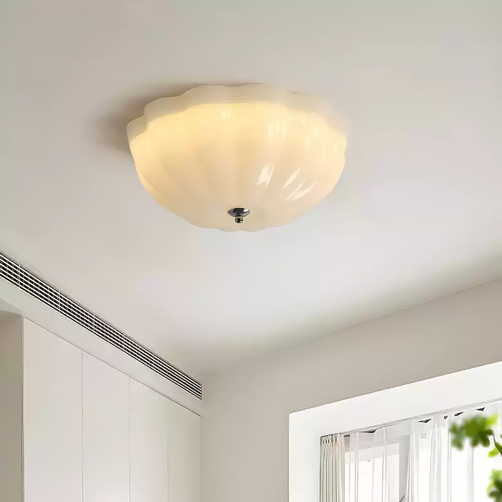 Lampada da soffitto a conchiglia opale