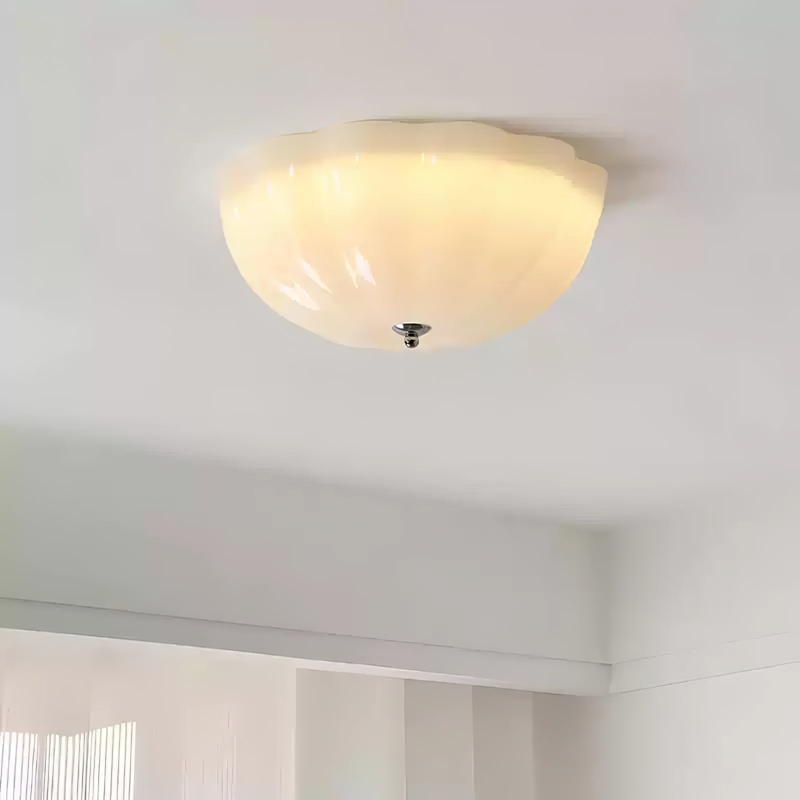 Lampada da soffitto a conchiglia opale