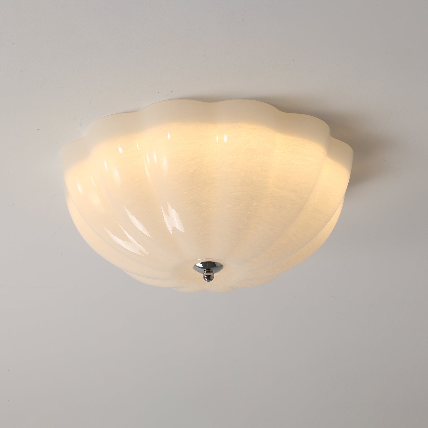 Lampada da soffitto a conchiglia opale