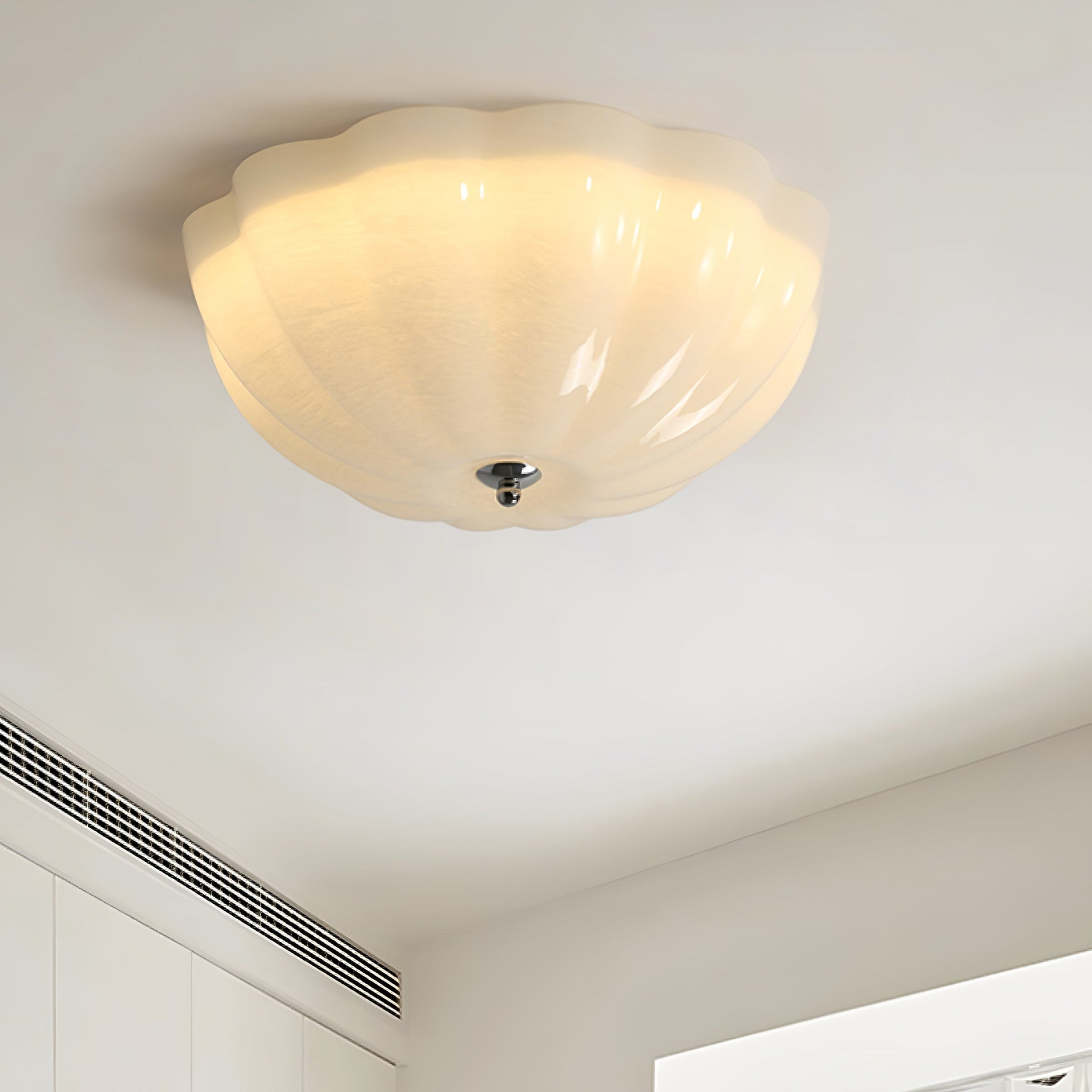 Lampada da soffitto a conchiglia opale