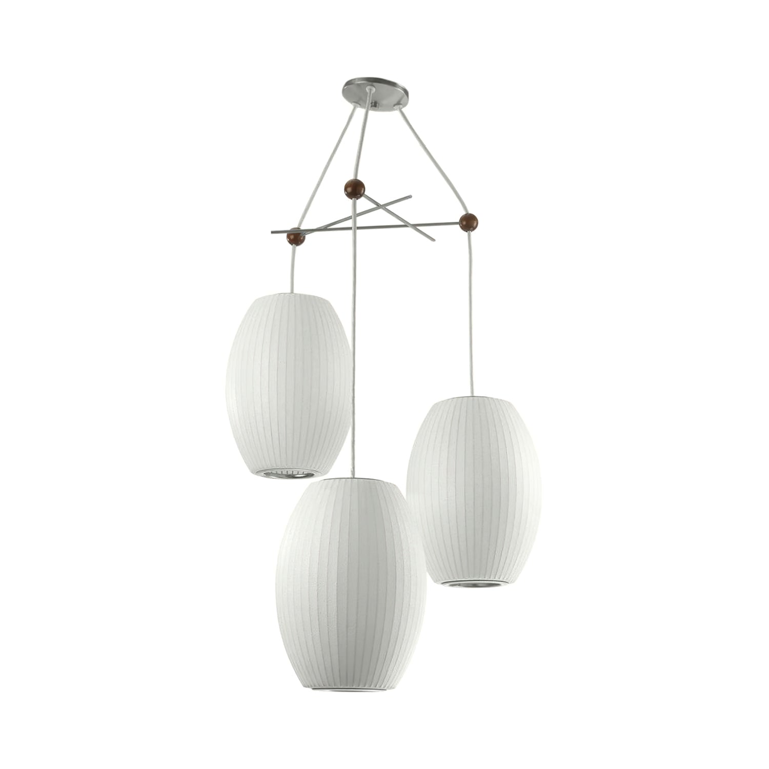 Lampada a sospensione con bolla a pera triplaLampada a sospensione con bolla a pera tripla