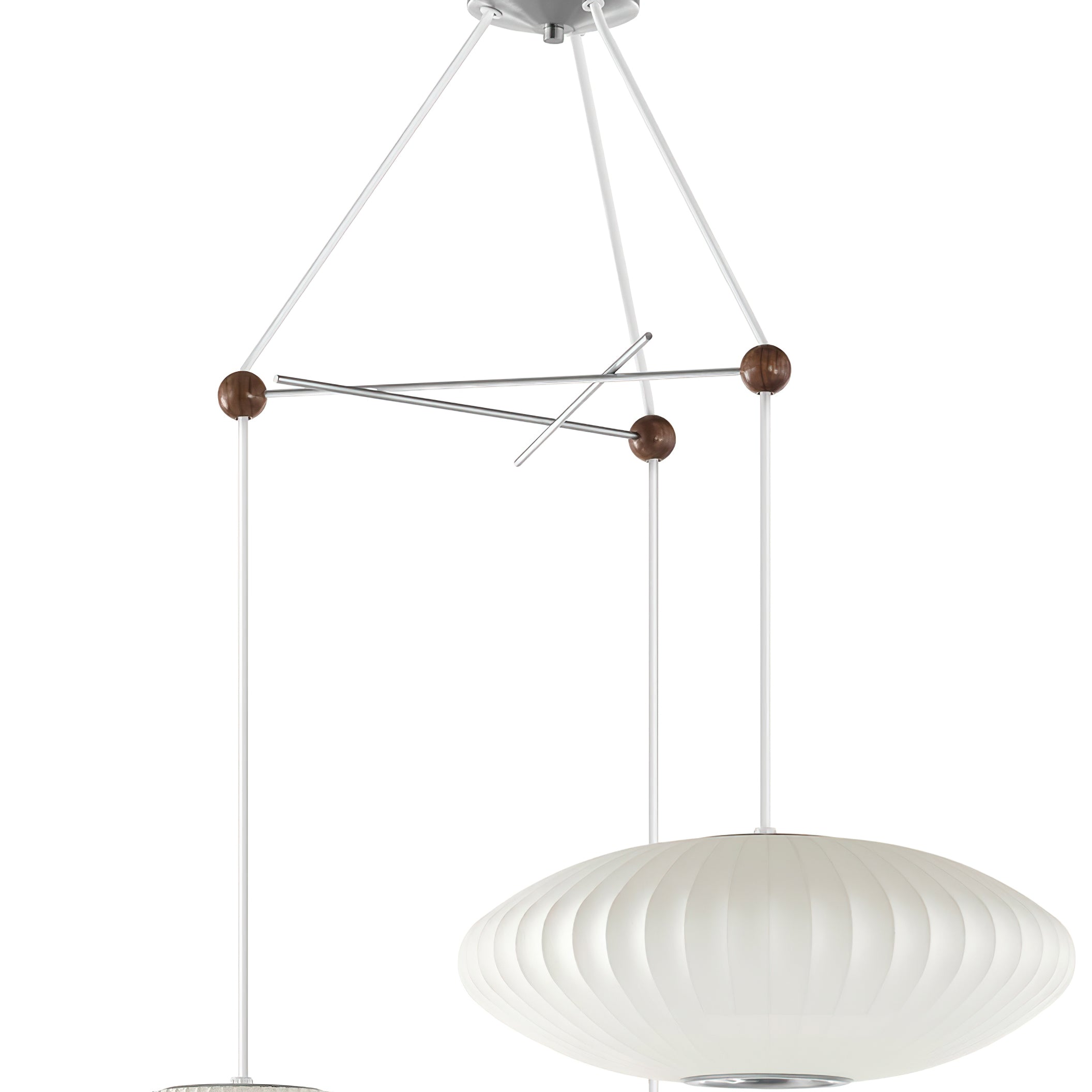Lampada a sospensione con bolla a pera triplaLampada a sospensione con bolla a pera tripla