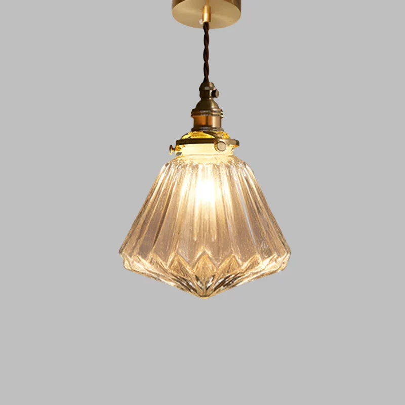 Lampada a sospensione in vetro cristallo