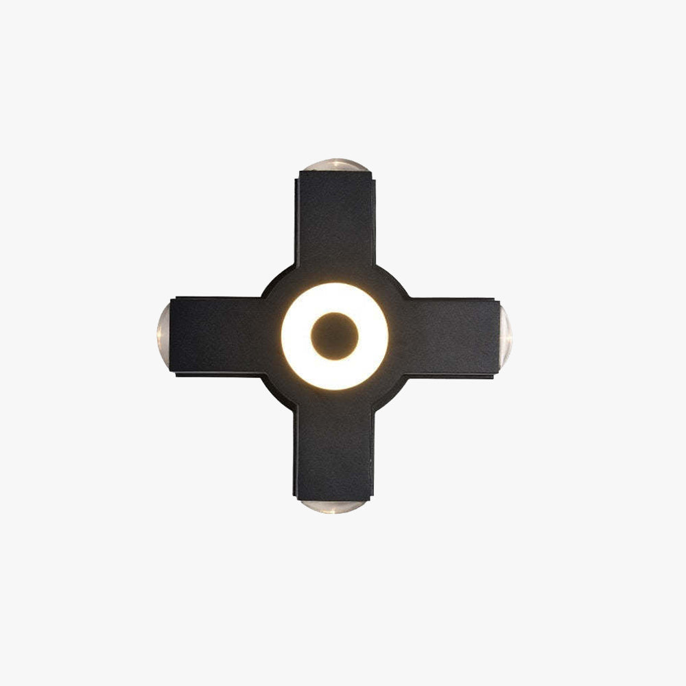 Lampada da parete Cruciform per esterni con LED bianco caldo