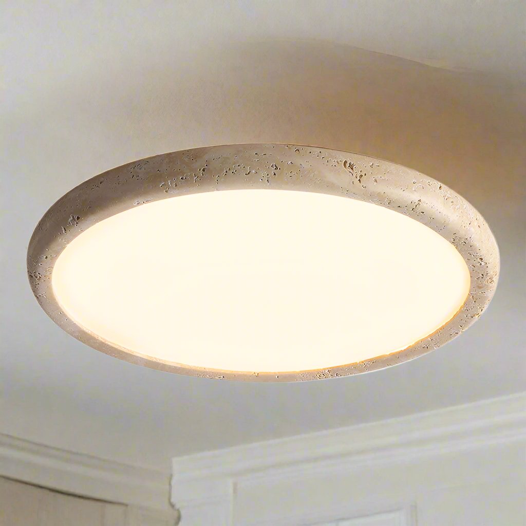 Lampada da soffitto a led in pietra naturale