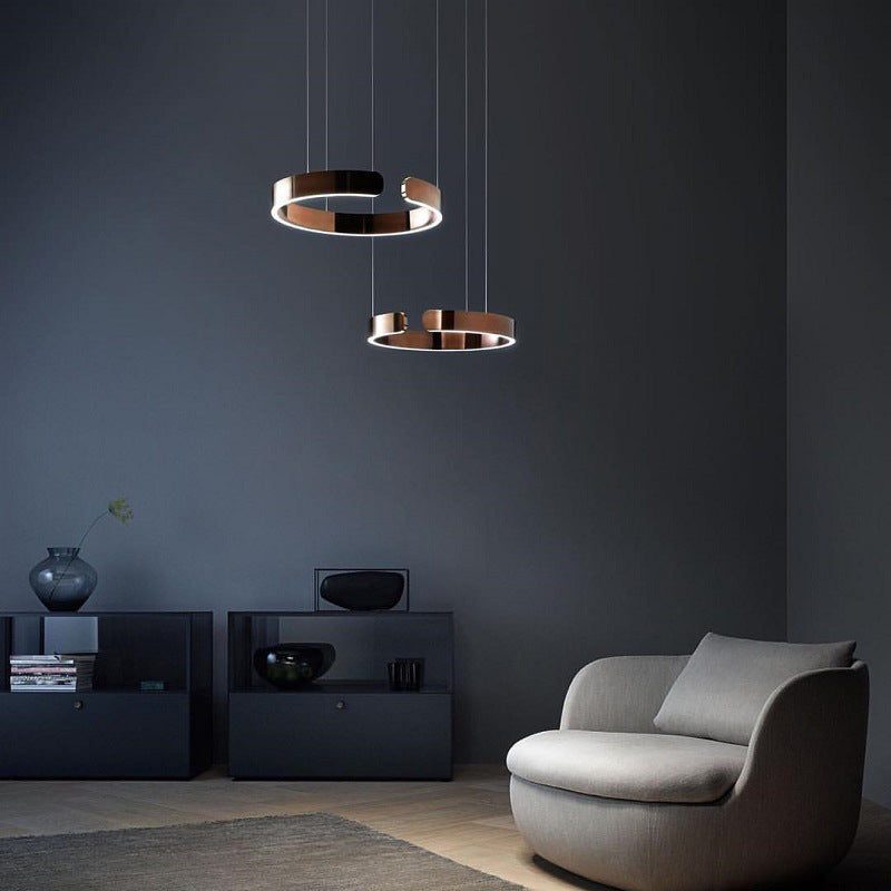 Moderna lampada a sospensione circolare a LED