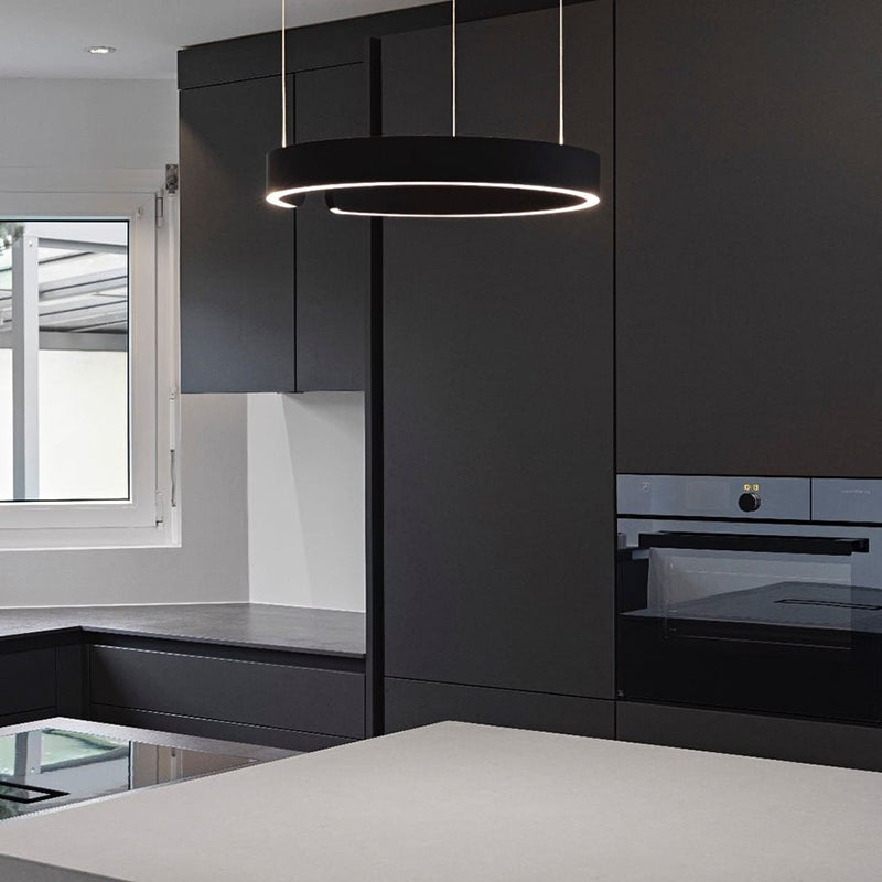Moderna lampada a sospensione circolare a LED