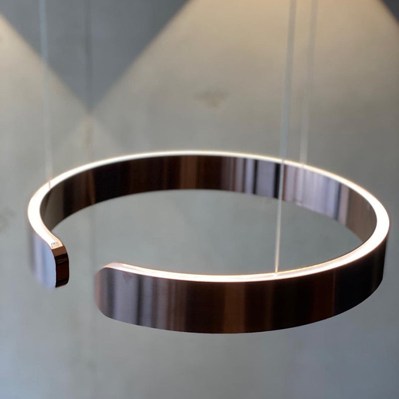 Moderna lampada a sospensione circolare a LED
