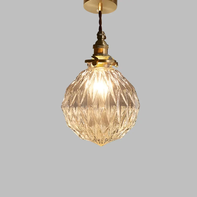 Lampada a sospensione in vetro cristallo